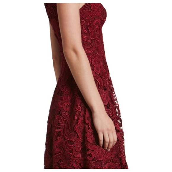 DRESS THE POPULATION LACE MINI DRESS - Picture 5 of 8